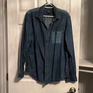 Mens Express denim button shirt